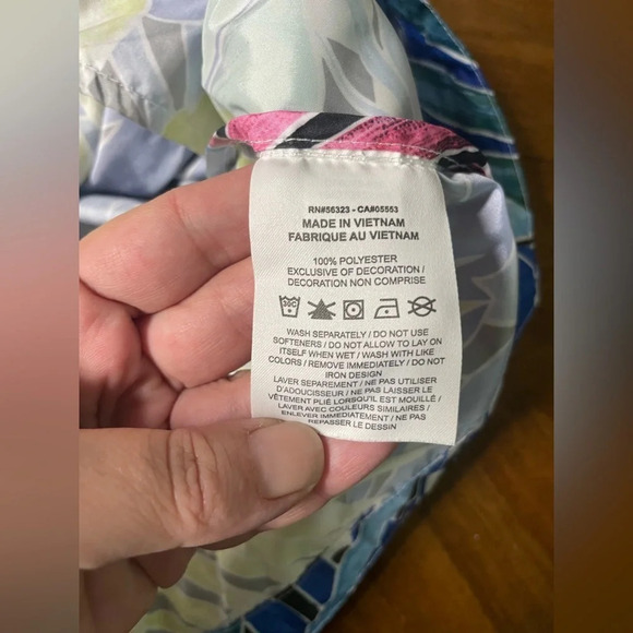 Nike Jacket Womens Medium Hyper Femme Zip Nylon Hoodie Tropical Floral Cropped - Picture 5 of 9